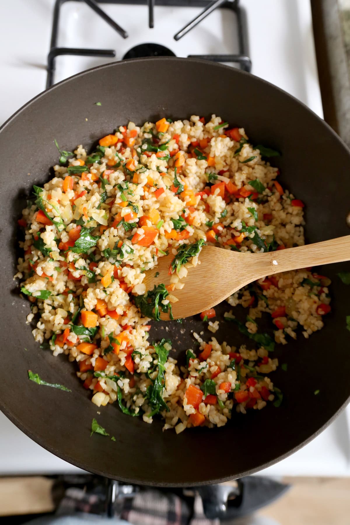 fried rice in skillet