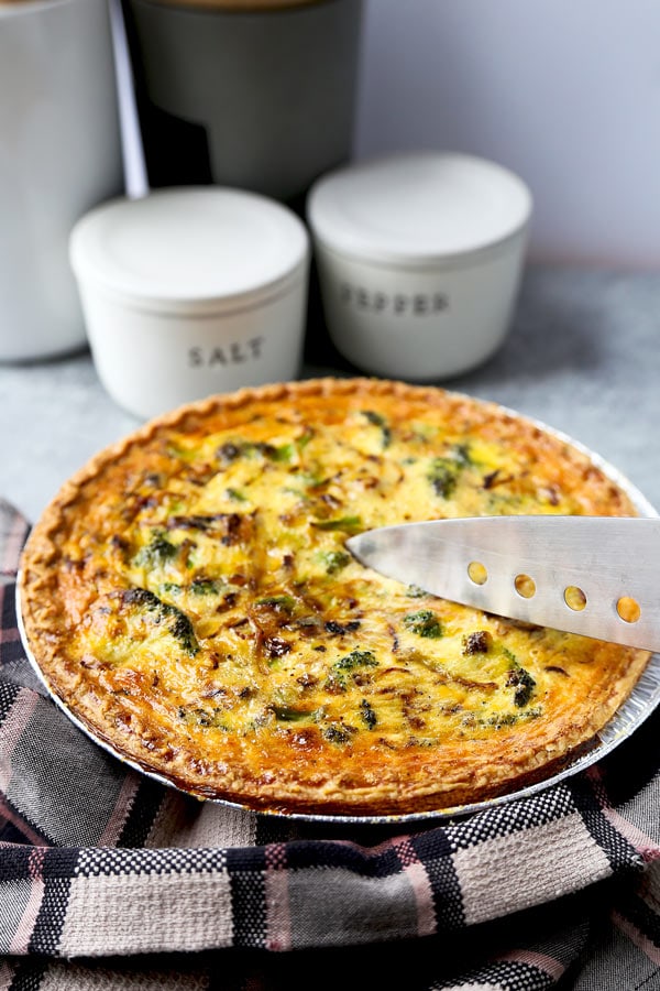 Spinach and Broccoli Quiche