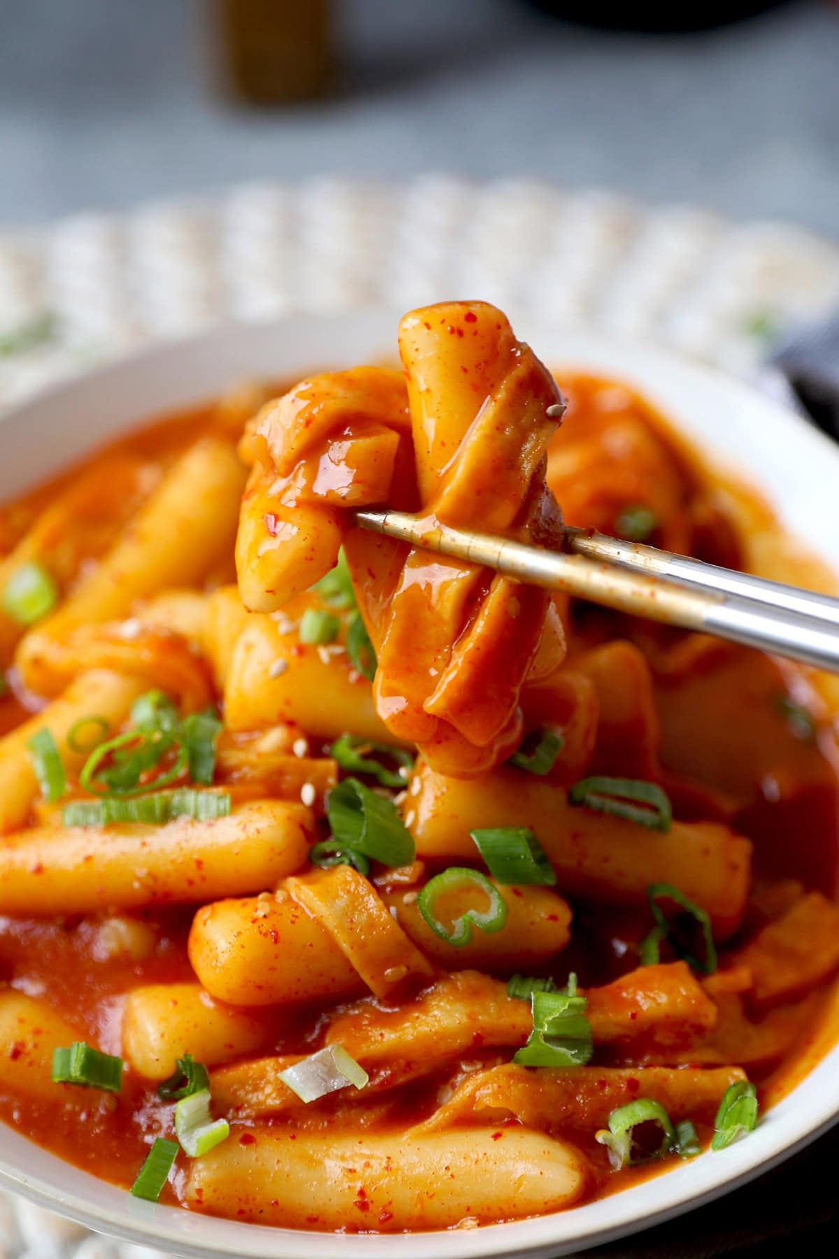 Vegan Tteokbokki (Spicy Korean Rice Cakes 떡볶이)