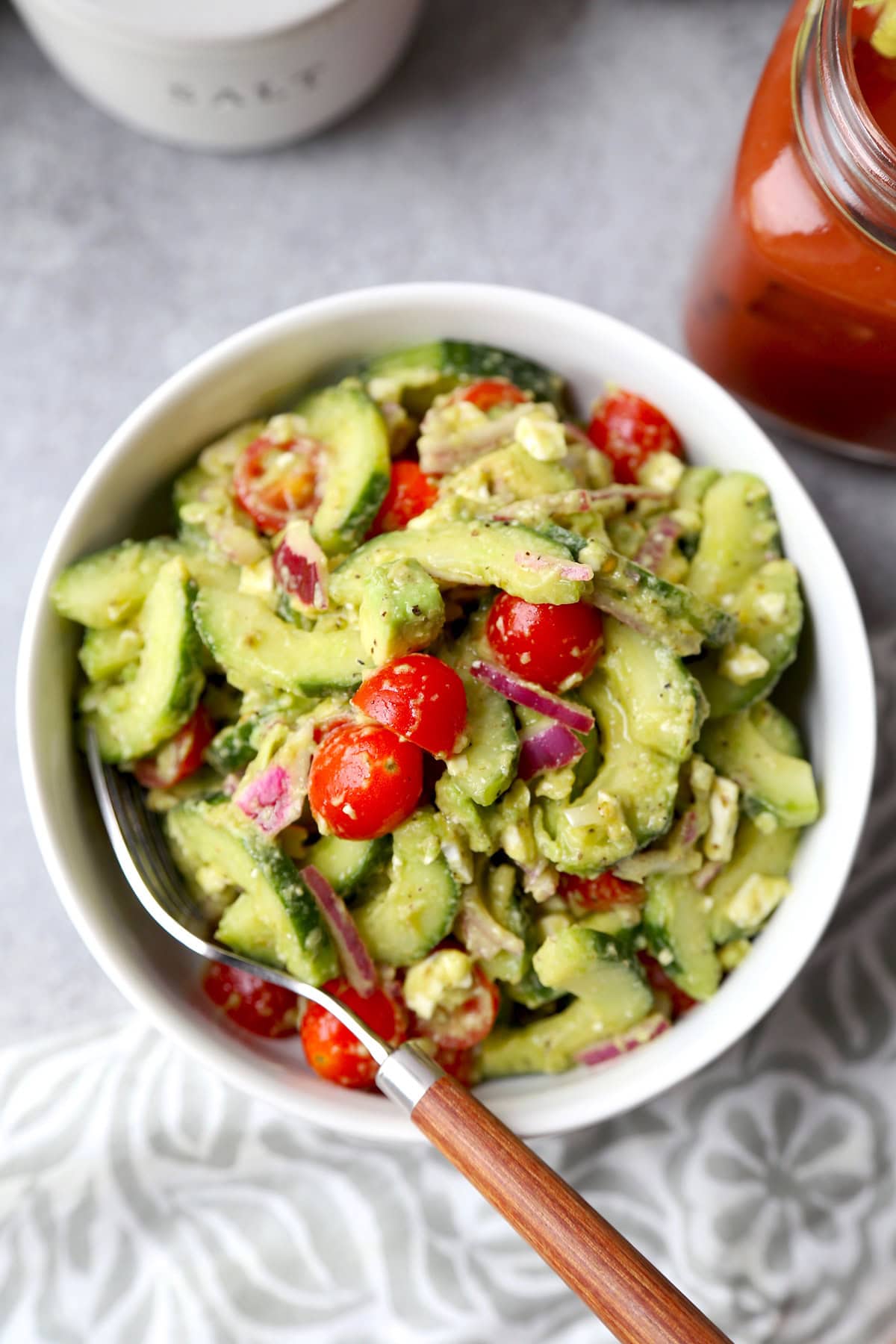 creamy cucumber tomato salad