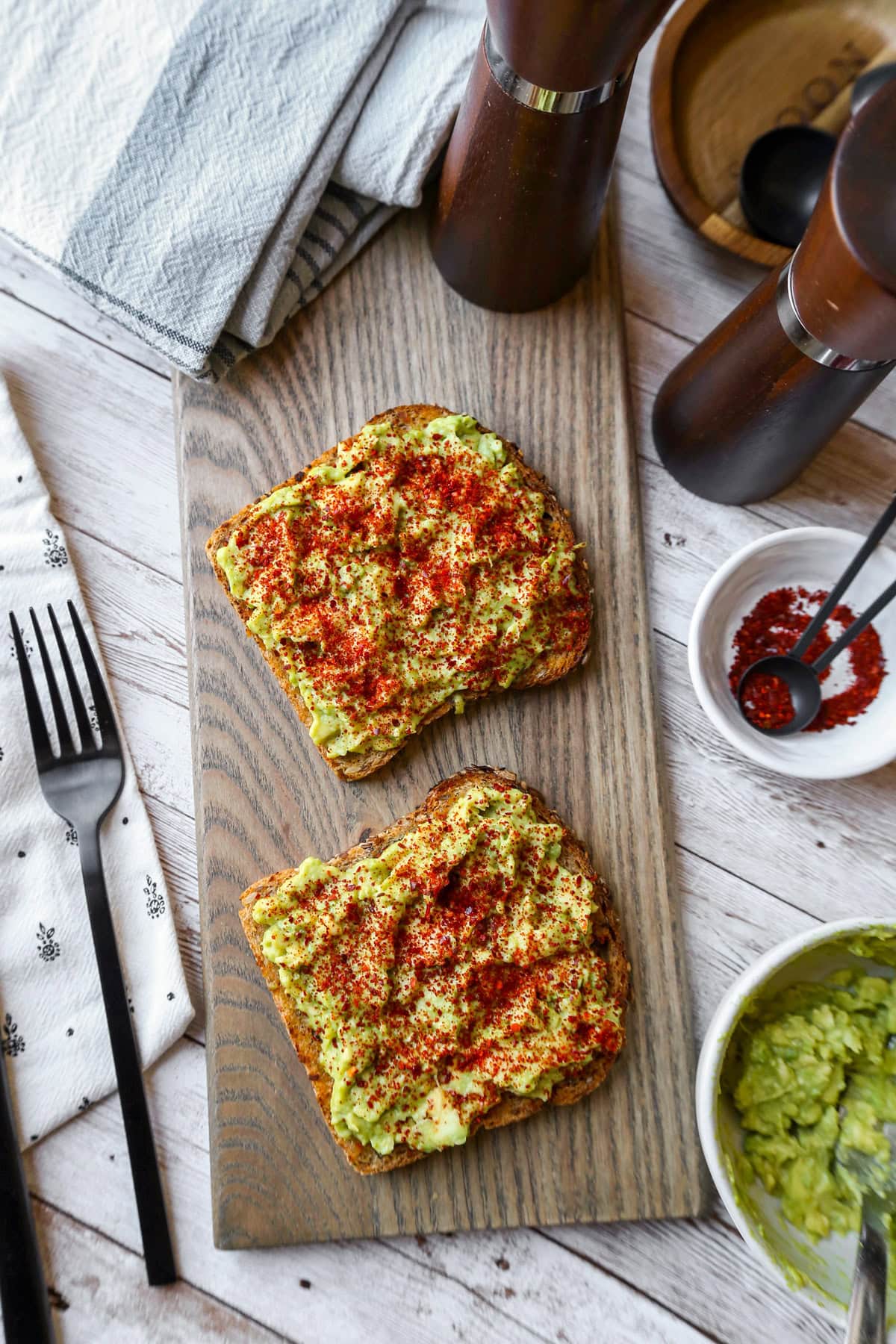 avocado toast with gochugaru