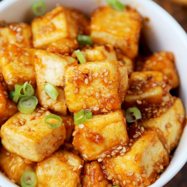 The Real Honey Sriracha Tofu | Pickled Plum