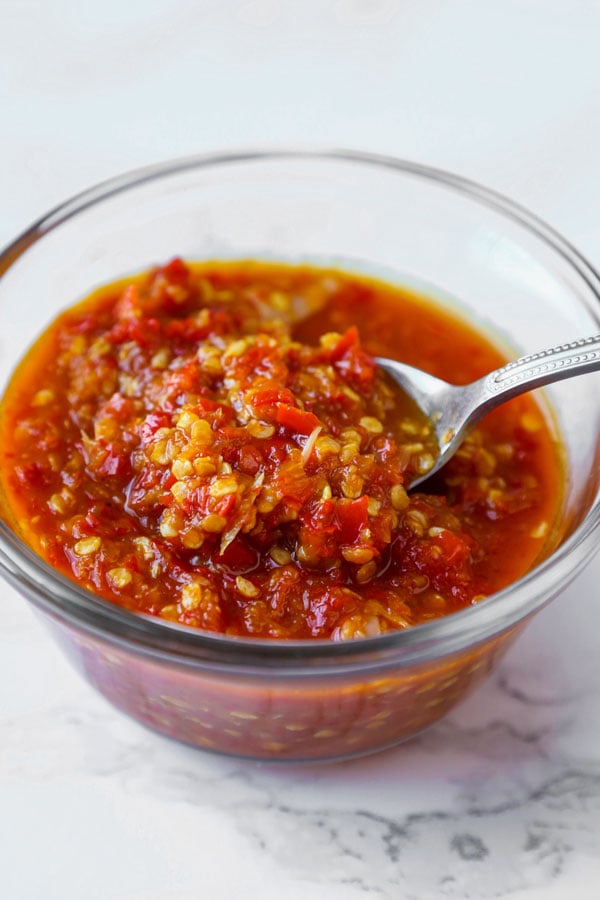 salsa de chile y ajo casera