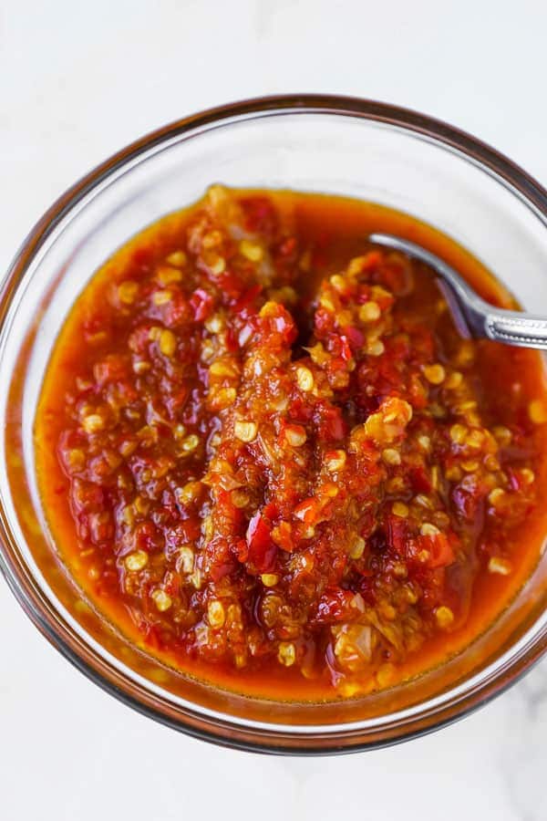 homemade super spicy chili garlic sauce