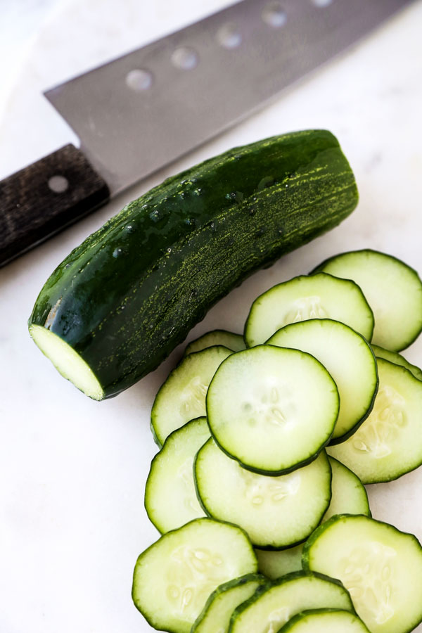 sliced kirby cucumber