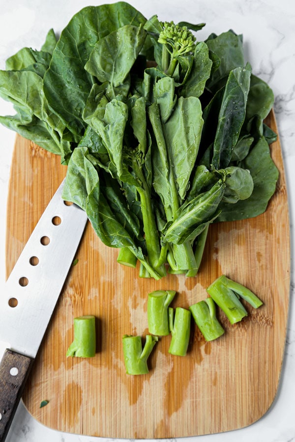 chopped Chinese broccoli