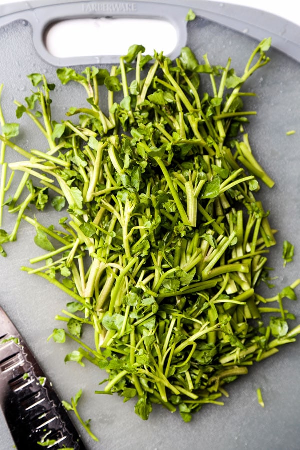 chopped watercress