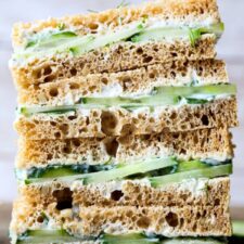 Cucumber Sandwiches with Tzatziki Sauce