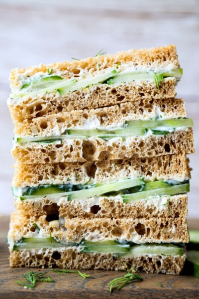 Cucumber Sandwiches With Tzatziki Sauce | Pickled Plum