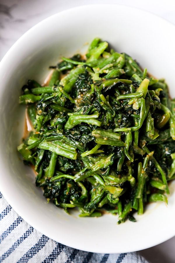 bowl of Japanese watercress salad