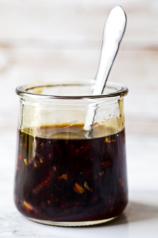 Japanese teriyaki sauce in a jar