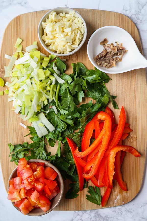 Ingredients for fish stew | pickledplum.com