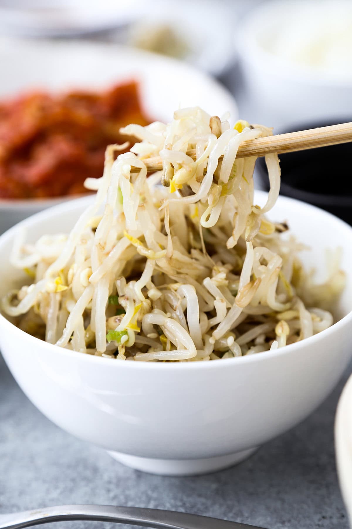 Korean Bean Sprout Salad (Sookju Namul) Pickled Plum