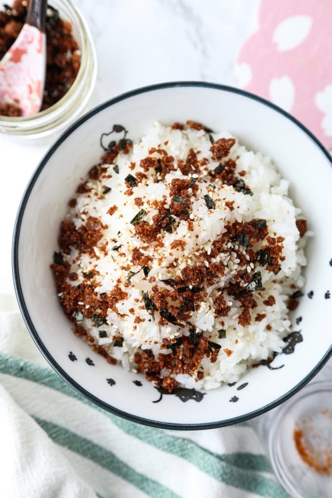 homemade furikake on rice