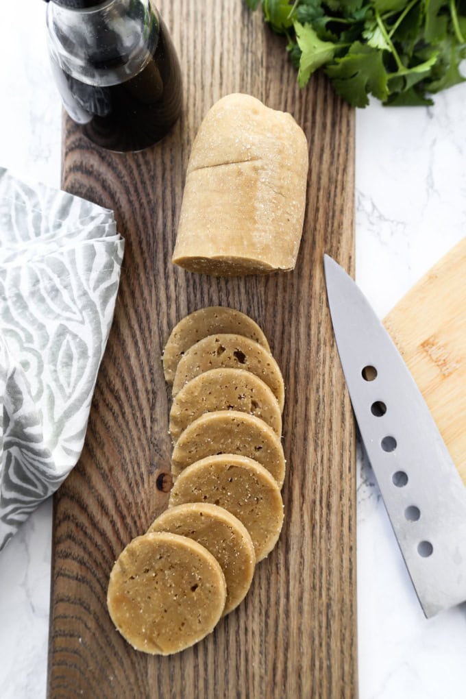 sliced seitan