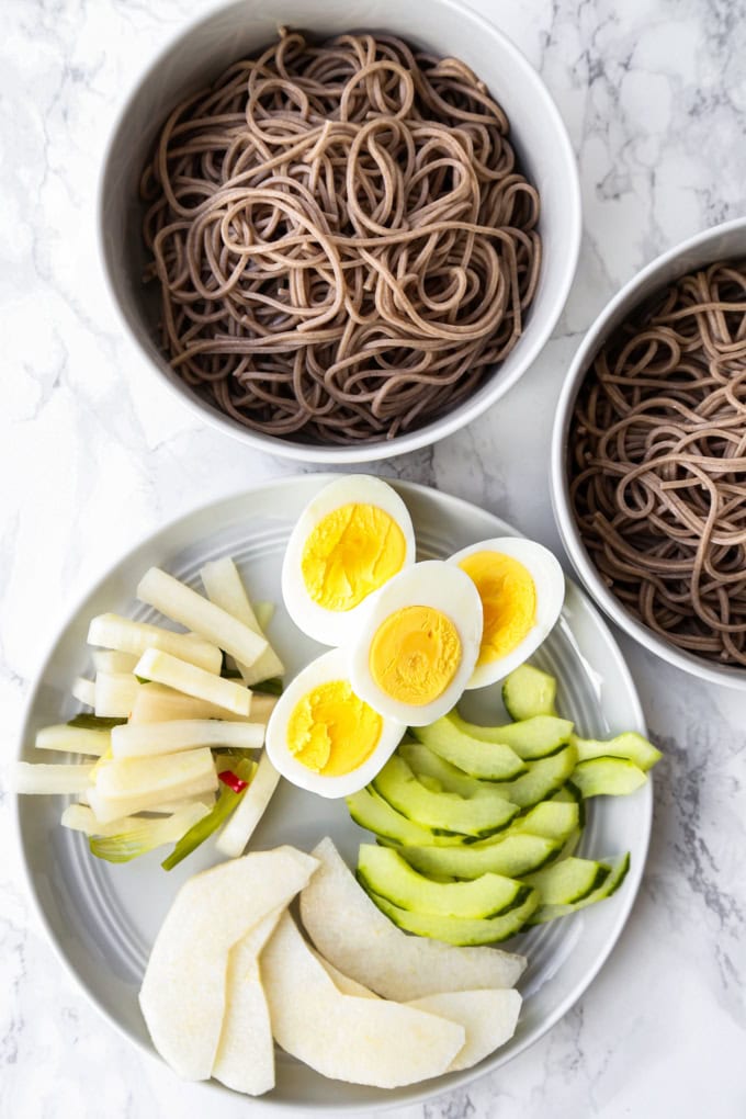 ingredients for Naengmyeon