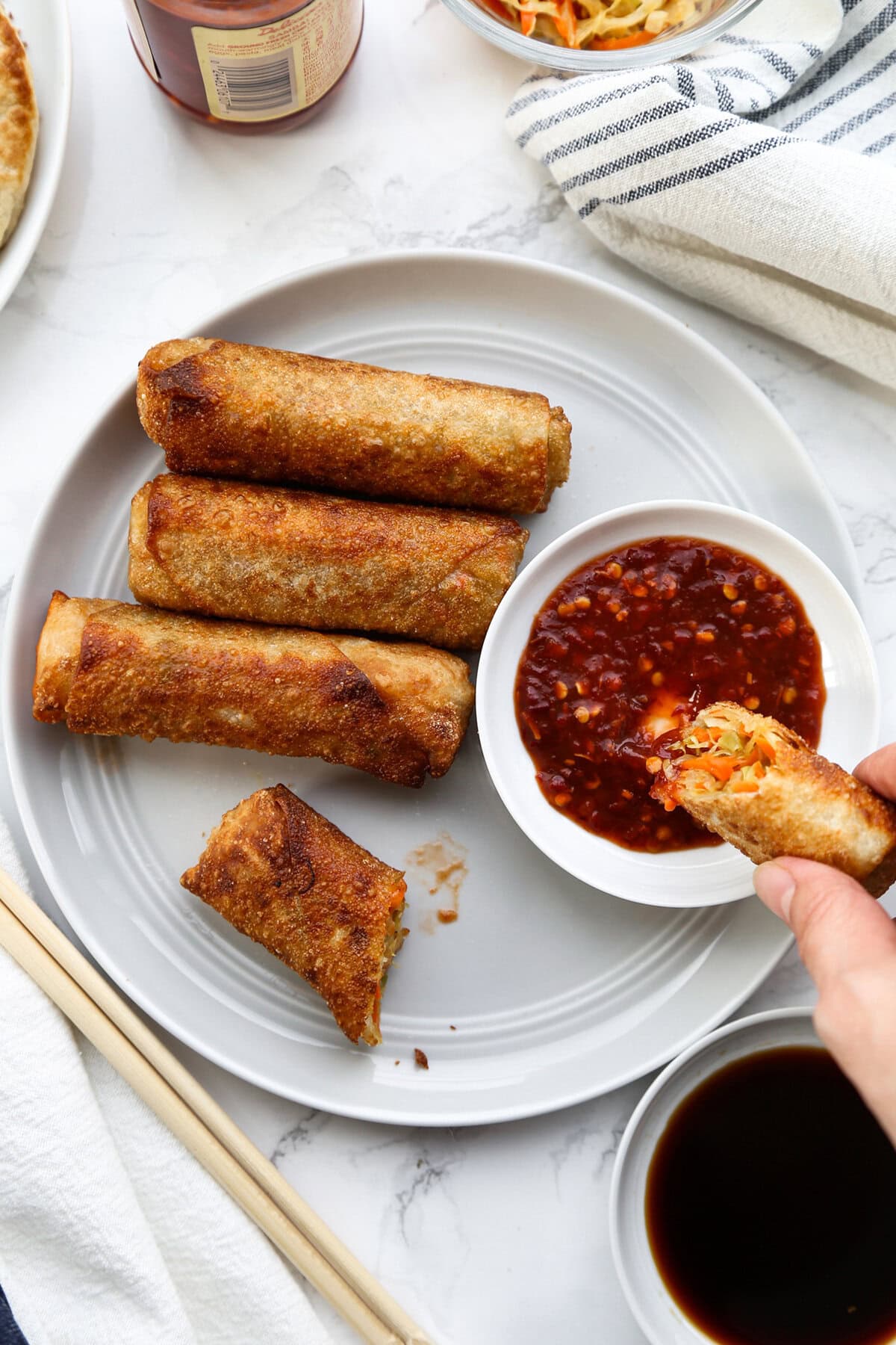 Easy Vegetable Egg Rolls Pickled Plum