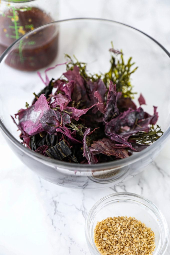 Ingredients for seaweed salad