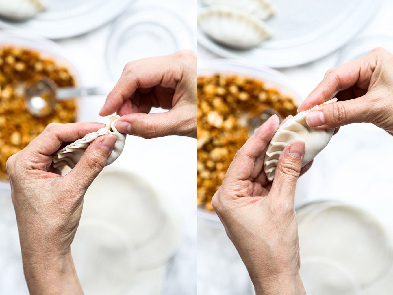 Kimchi Tofu Mandu (Korean Dumplings. 만두) Pickled Plum