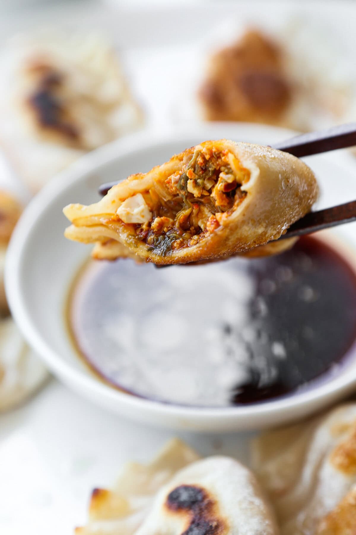 Kimchi Tofu Mandu (Korean Dumplings. 만두) Pickled Plum