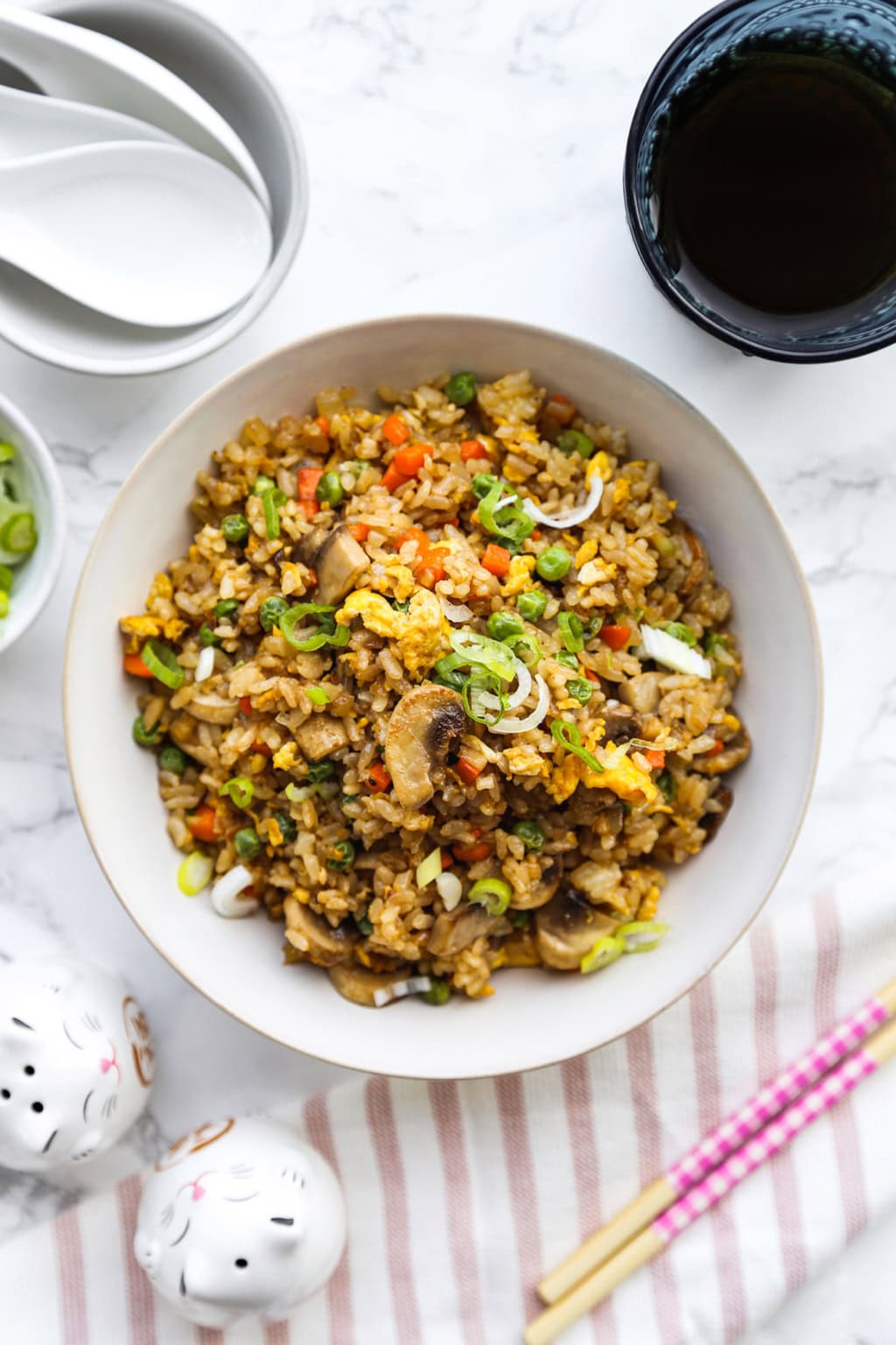 basic-fried-rice-restaurant-style-pickled-plum-food-and-drinks