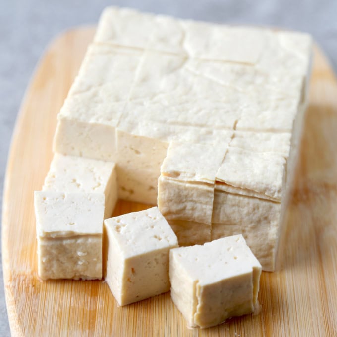 cubed tofu