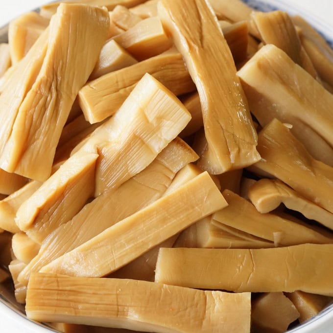 menma - seasoned bamboo shoots