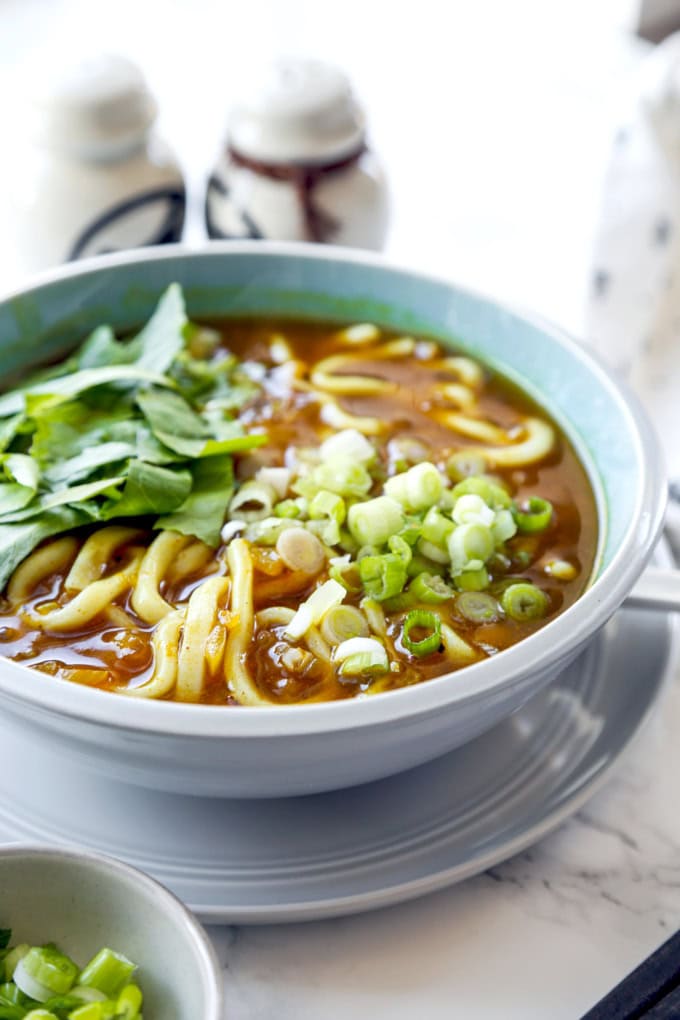 homemade curry udon