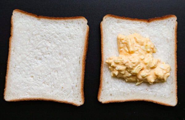 milk bread with egg salad