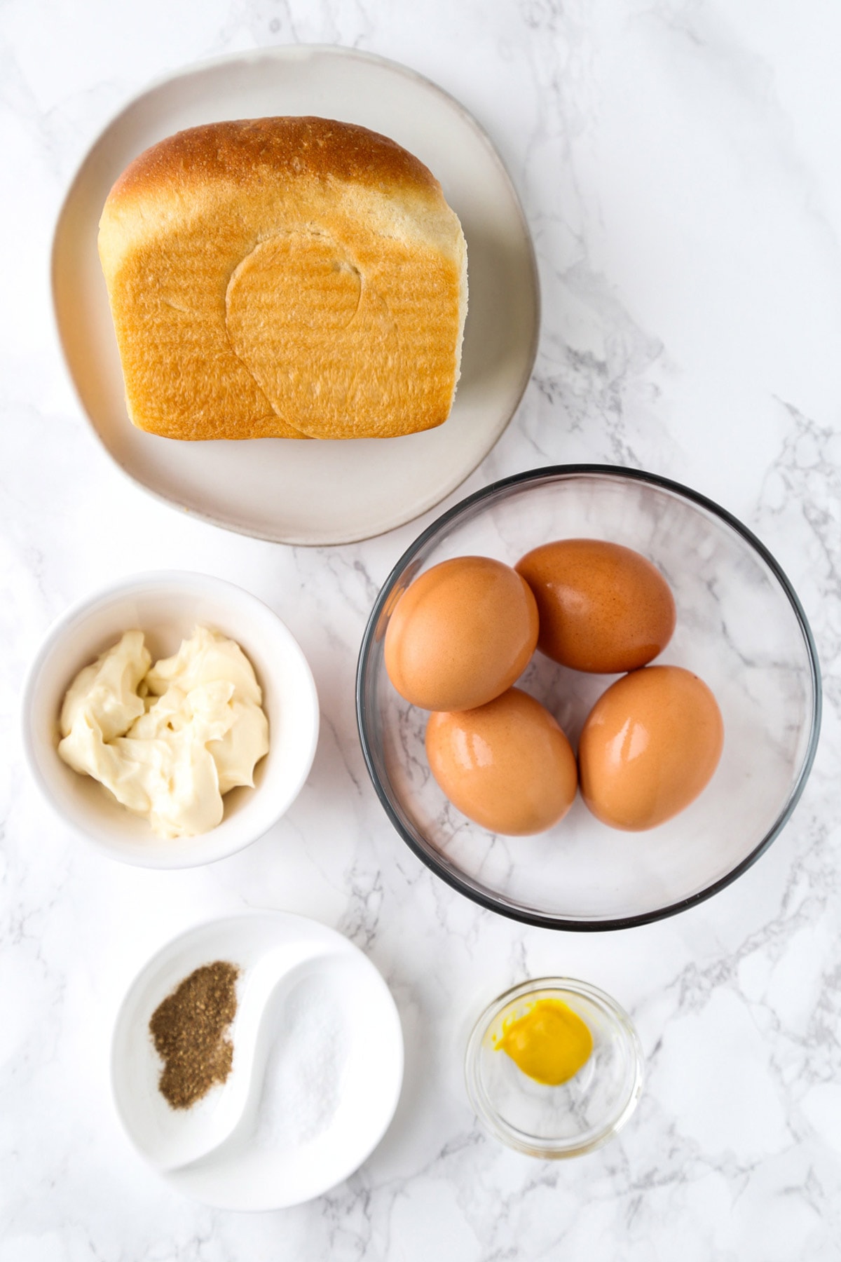 Ingredients for Japanese Egg Sandwich