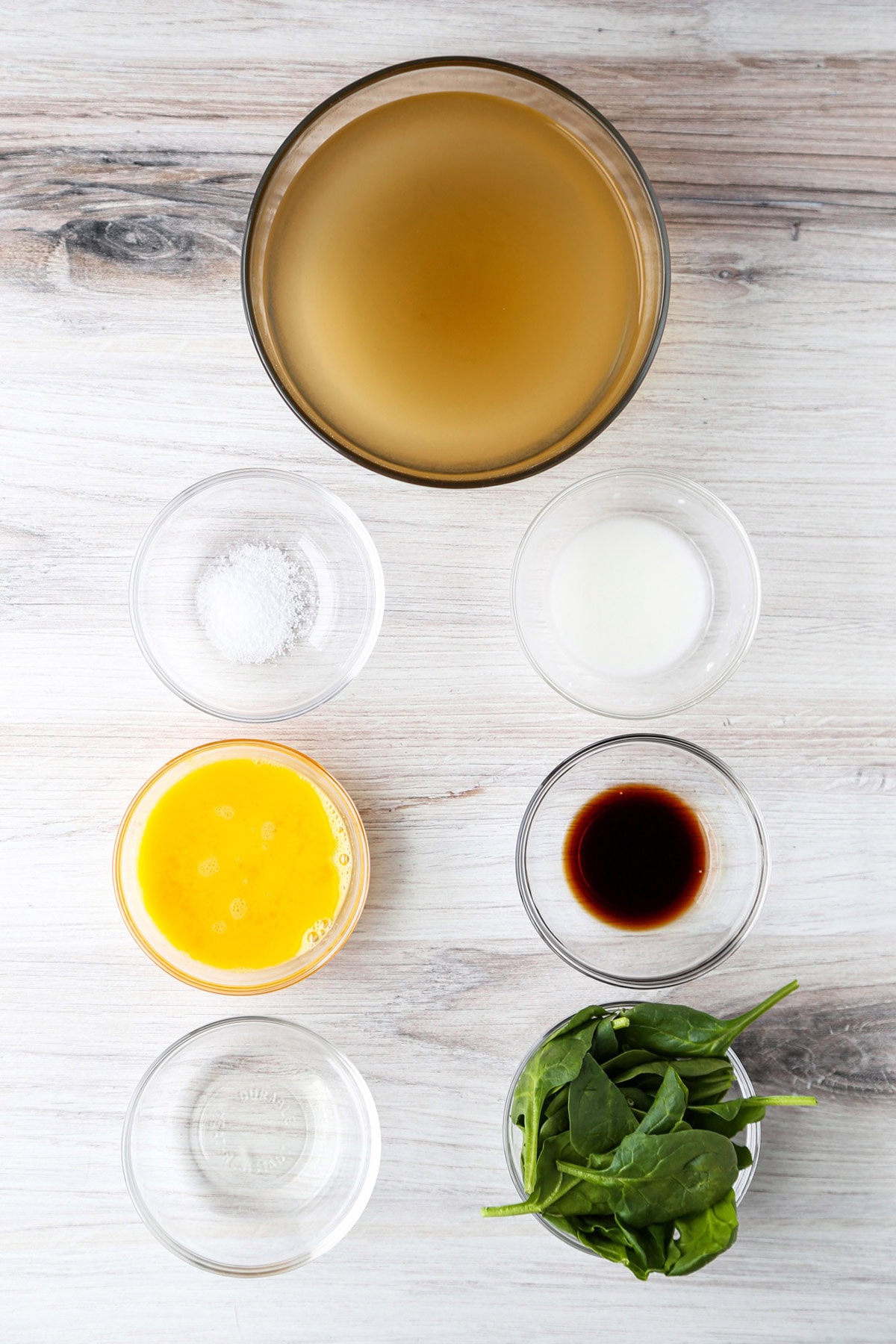 ingredients for Japanese egg drop soup