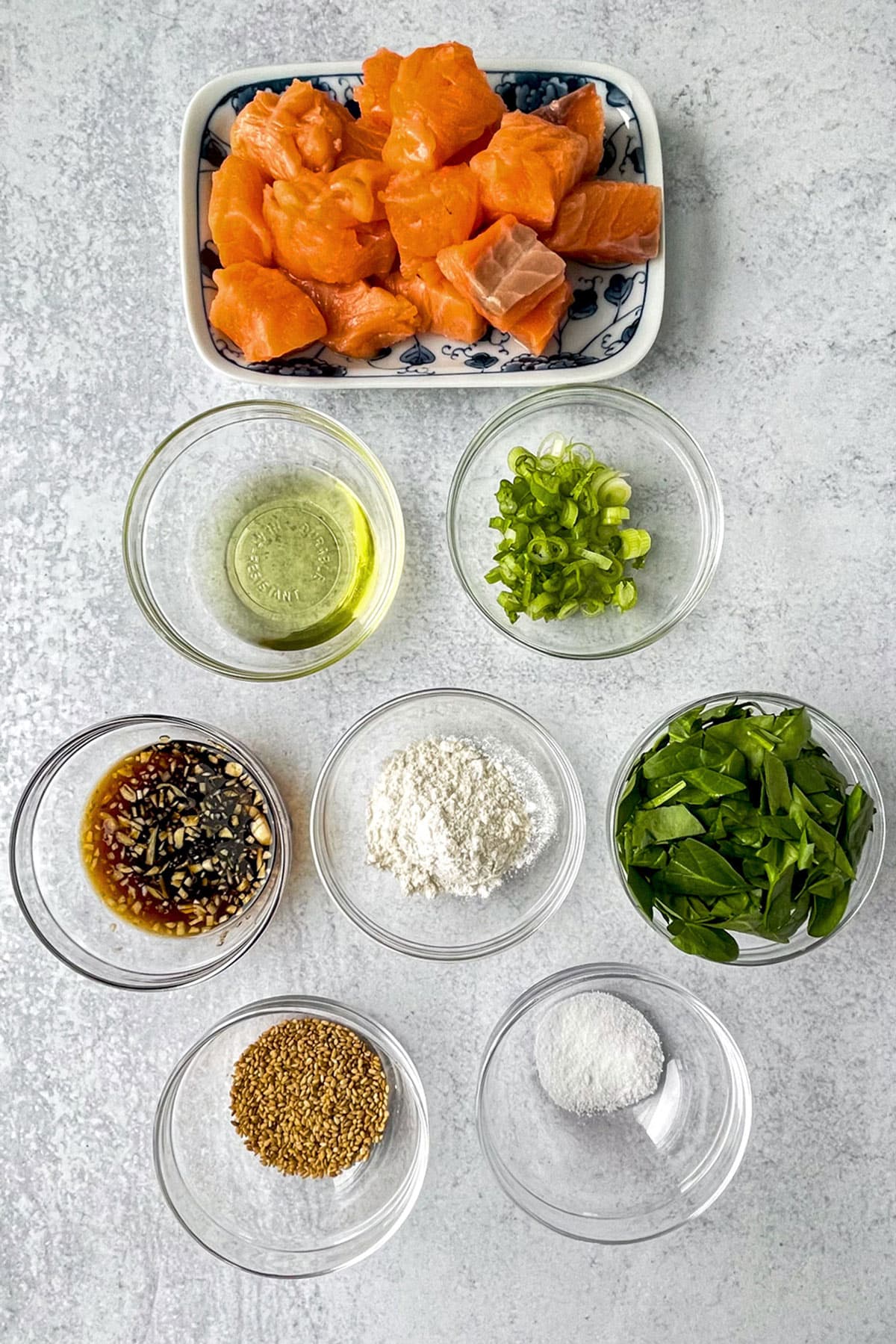 ingredients for donburi bowl
