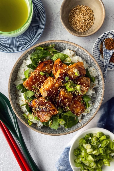 teriyaki salmon donburi