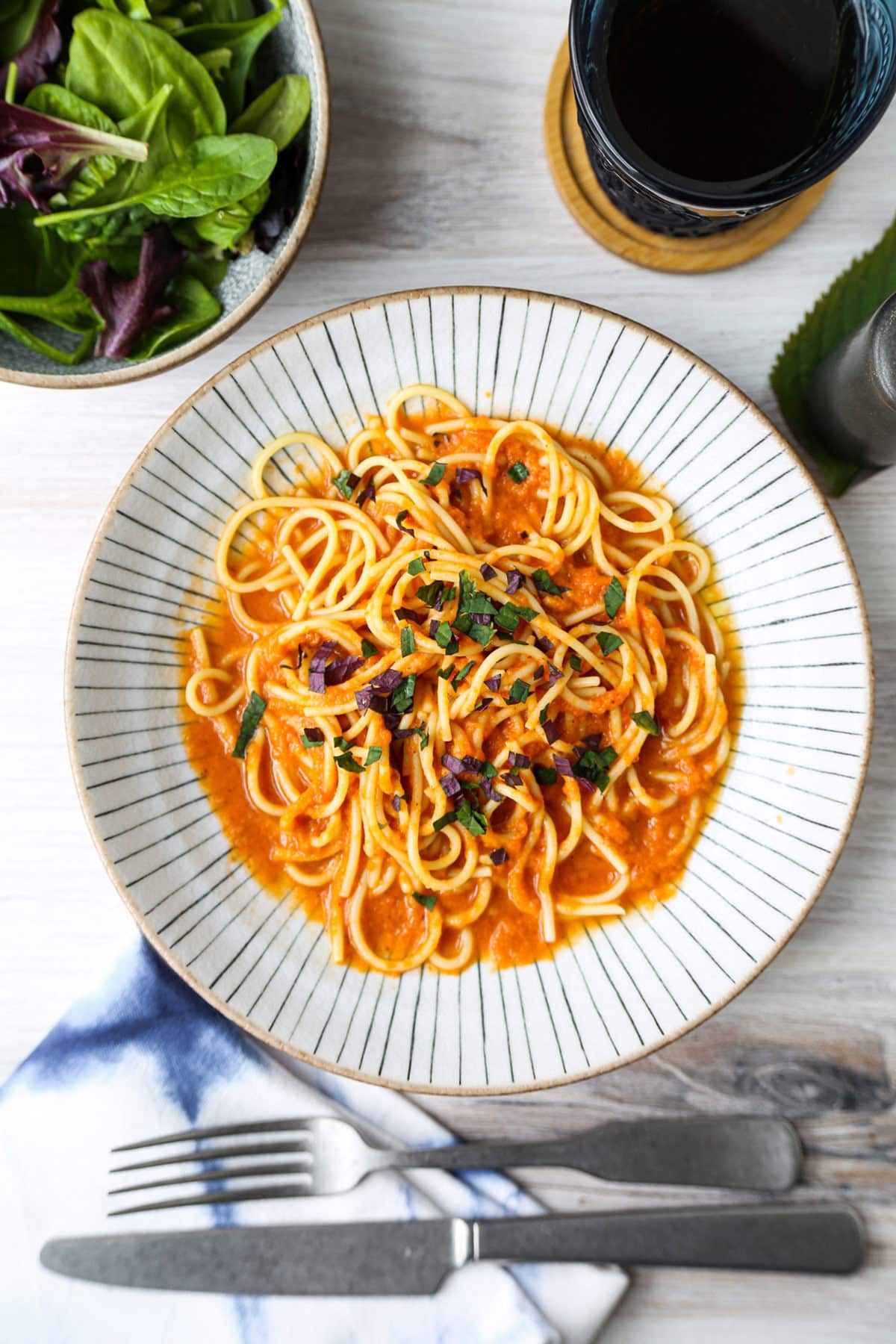 chilled japanese tomato pasta