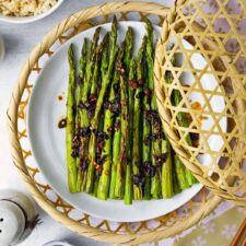 Air Fryer Asparagus with Spicy Chili Crisp