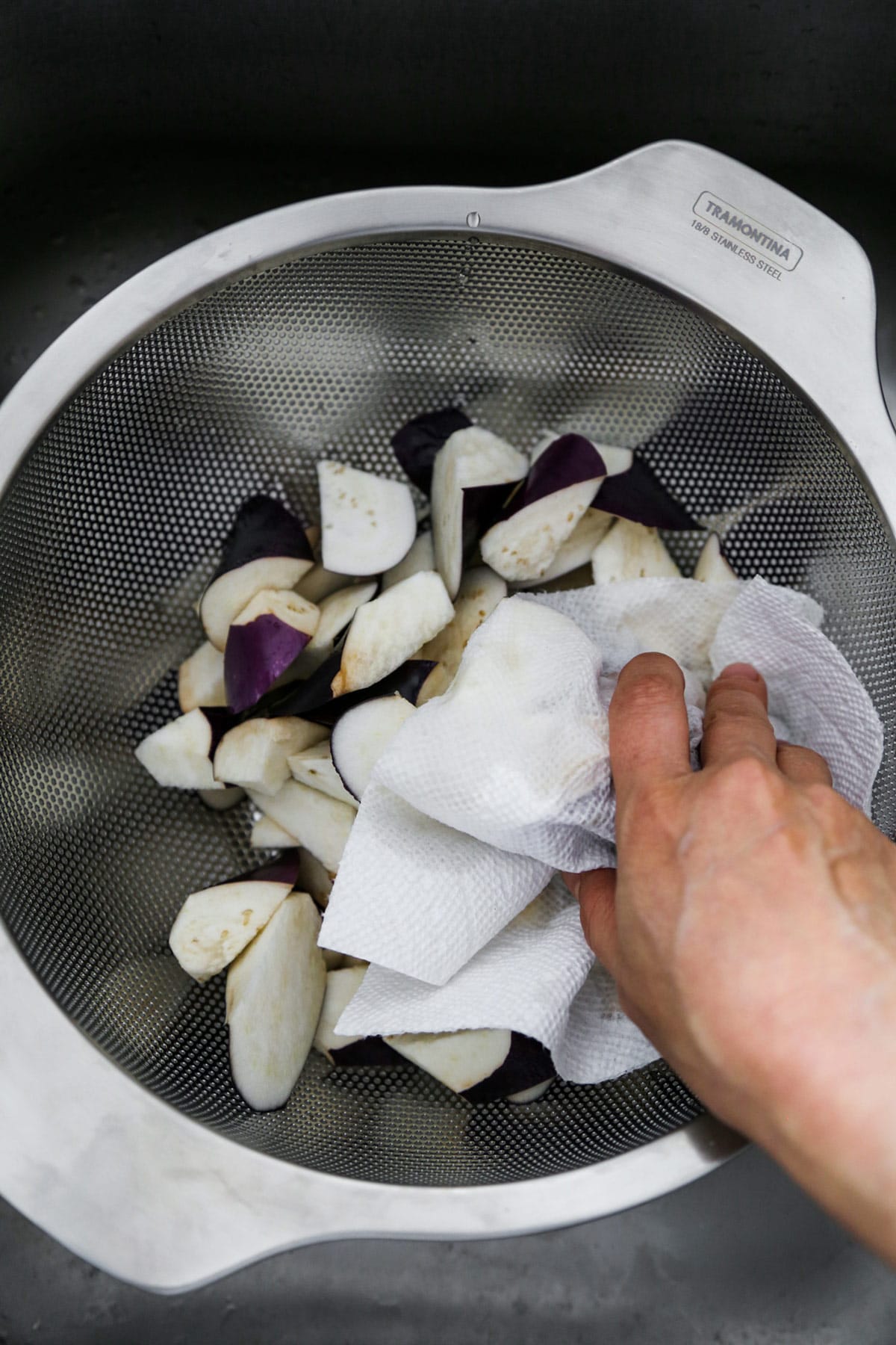 drying eggplant