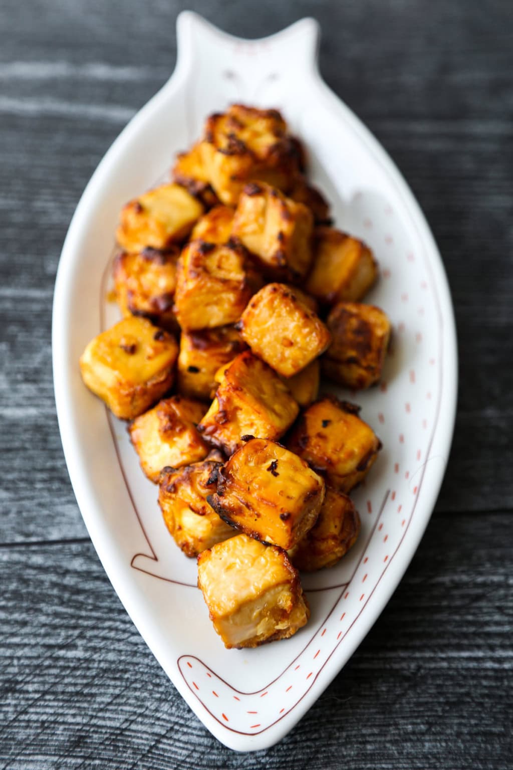 Air Fryer Tofu with Teriyaki Sauce Pickled Plum
