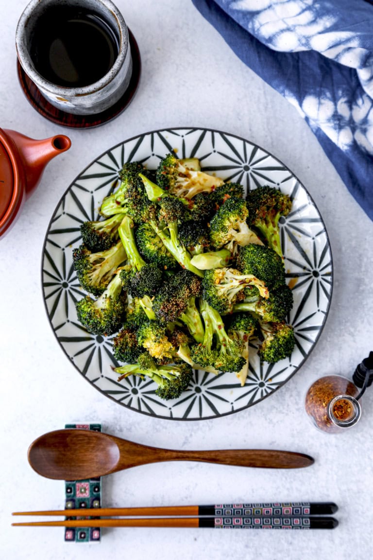 Air Fryer Broccoli with Spicy Sauce Pickled Plum