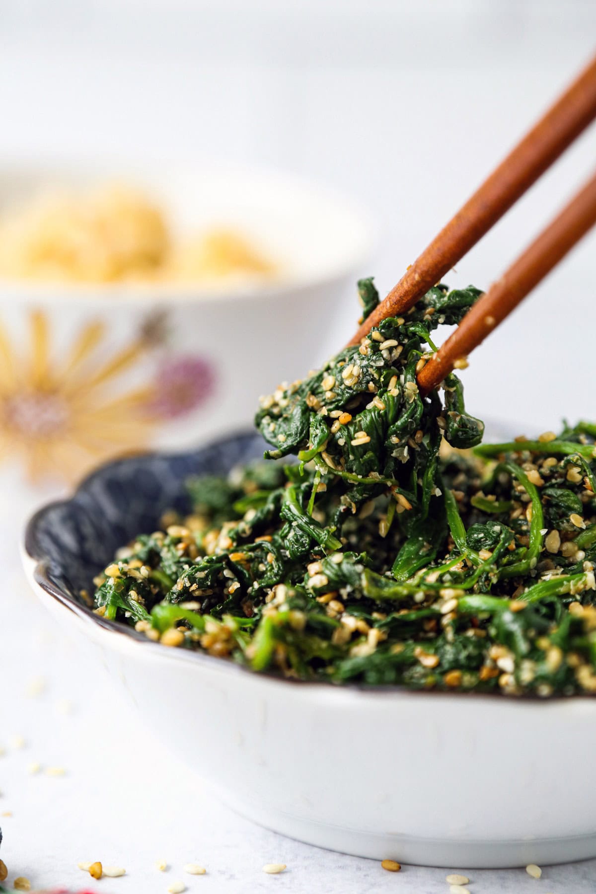 Japanese spinach and sesame salad