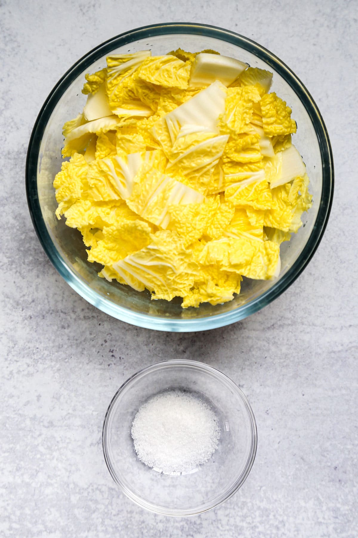 Ingredients for pickled cabbage