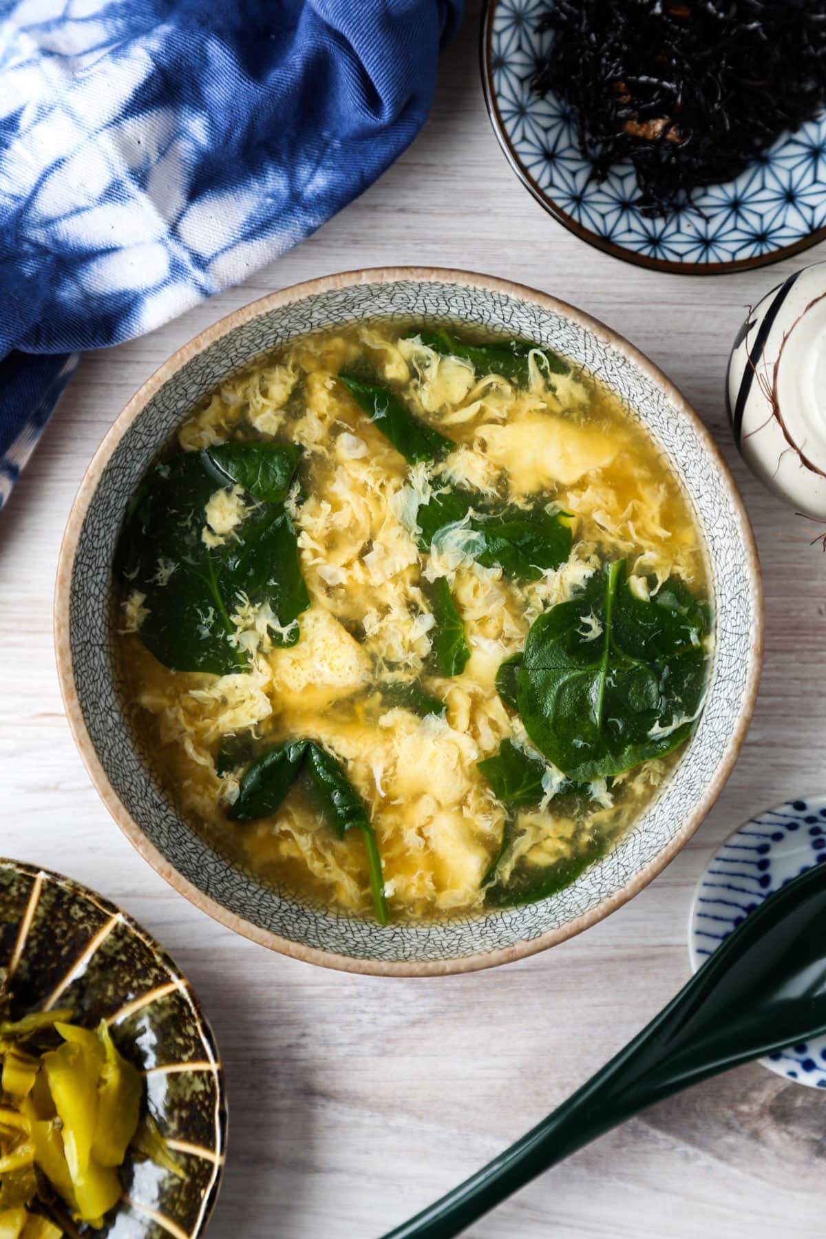 Japanese egg drop soup - kakitamajiru