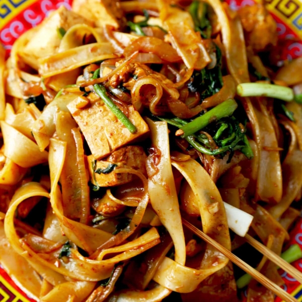 Tofu Chow Fun With Watercress | Pickled Plum