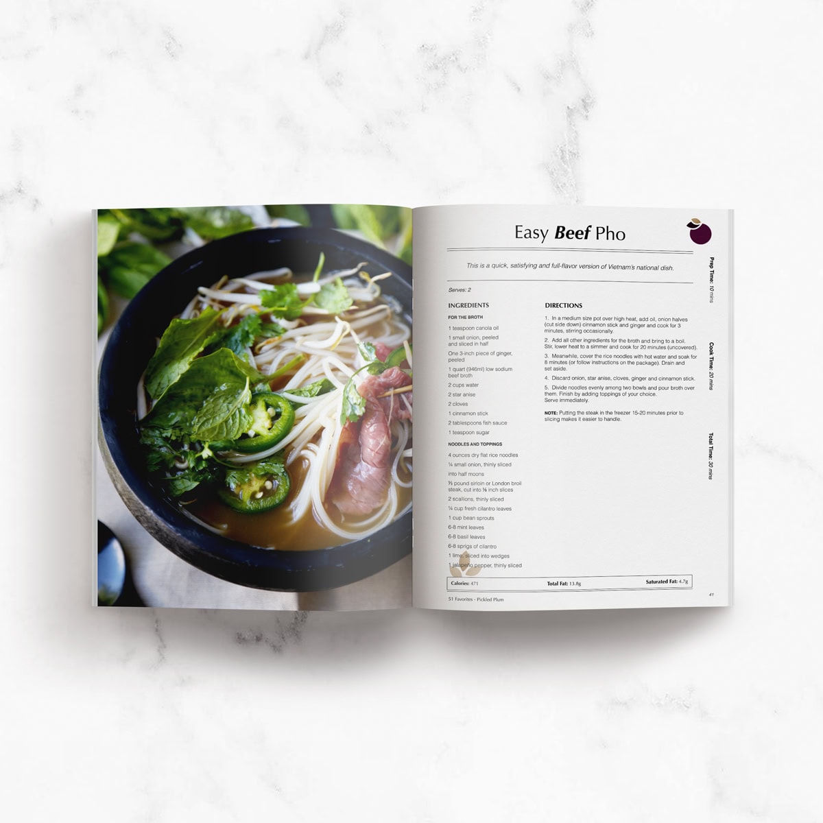 51 Recipes Cookbook Page Featuring Recipe