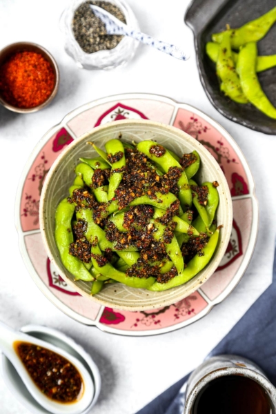 spicy edamame