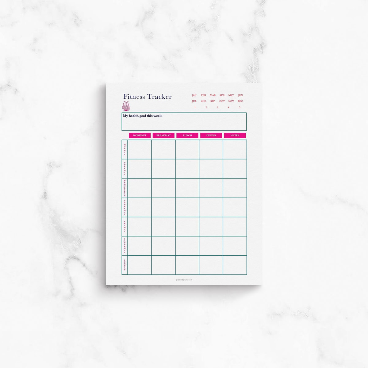 Deluxe Life Planner Printable Example Page