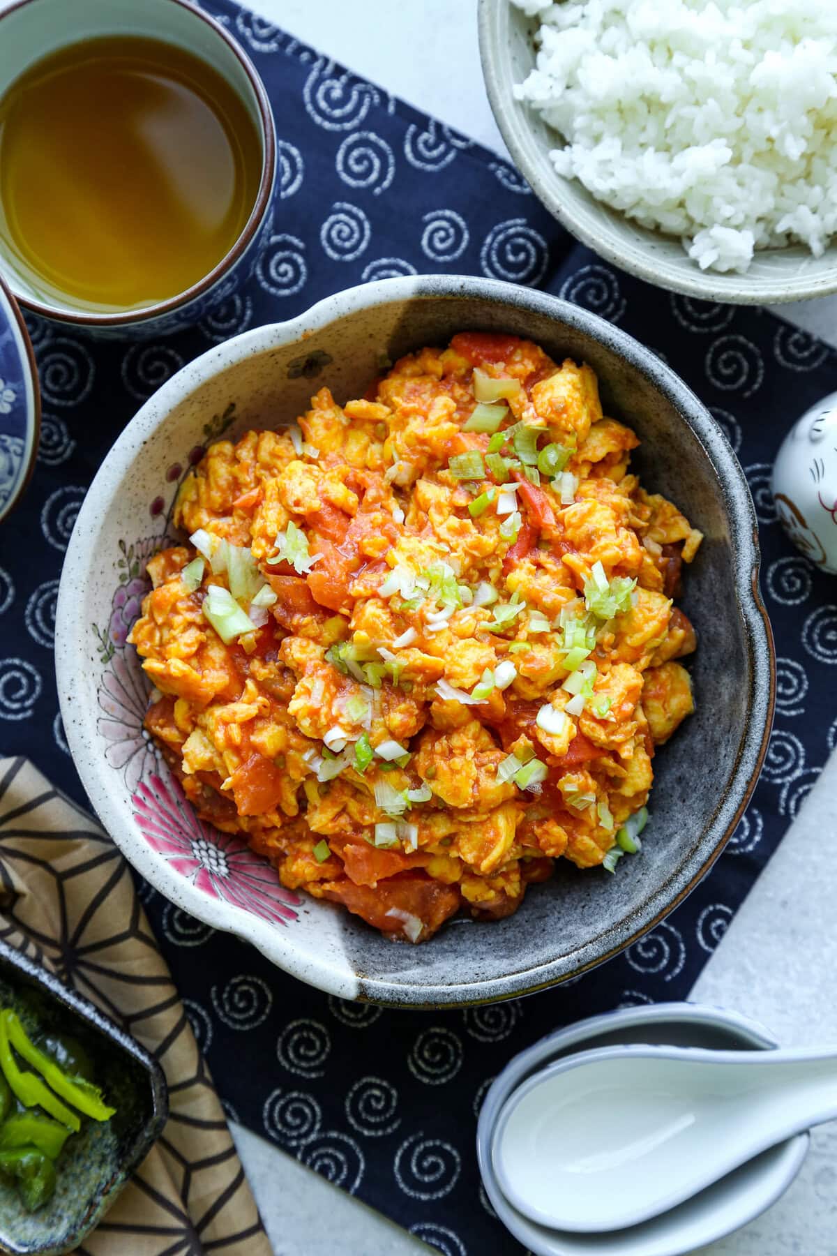 Chinese tomato egg stir fry