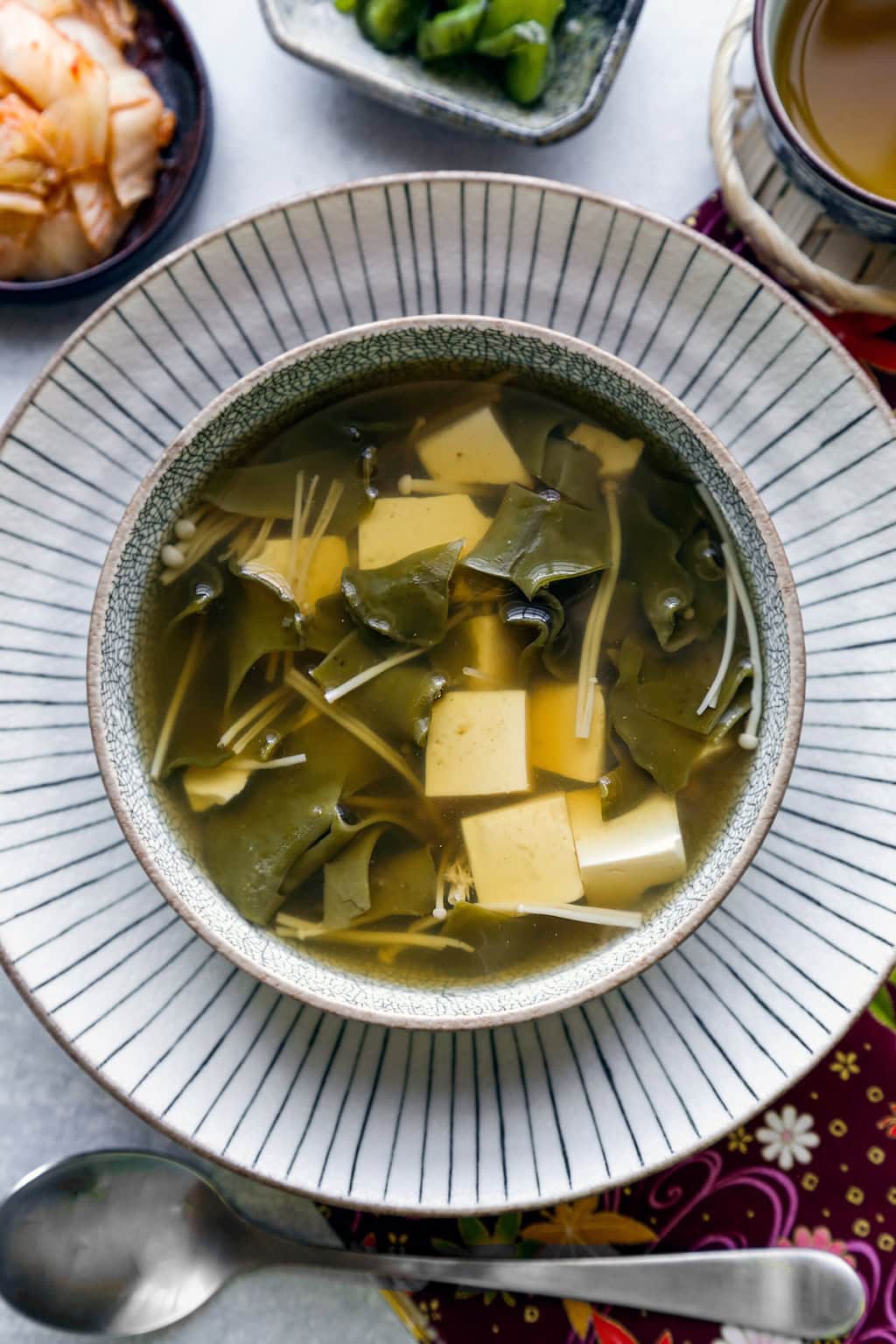 Korean Seaweed Soup Tofu Miyeok Guk Pickled Plum