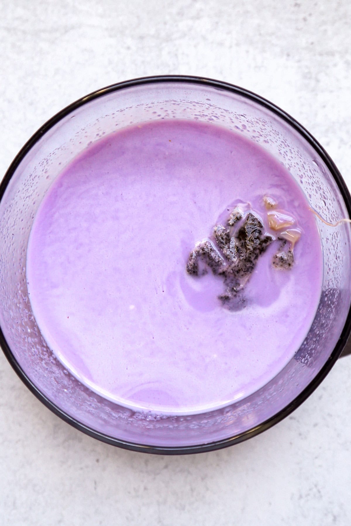 tea with taro root powder