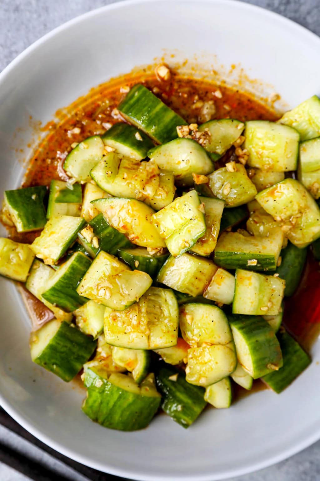 Smacked Cucumber with Chili Oil | Pickled Plum