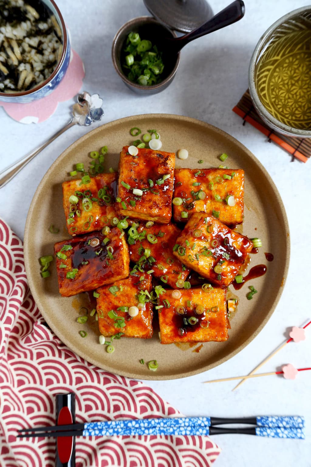 Easy Pan Fried Tofu With Gochujang Sauce Pickled Plum